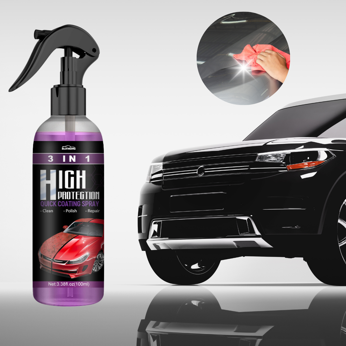 Spray de revêtement nanocéramique 3 en 1 (1+2 GRATUIT)