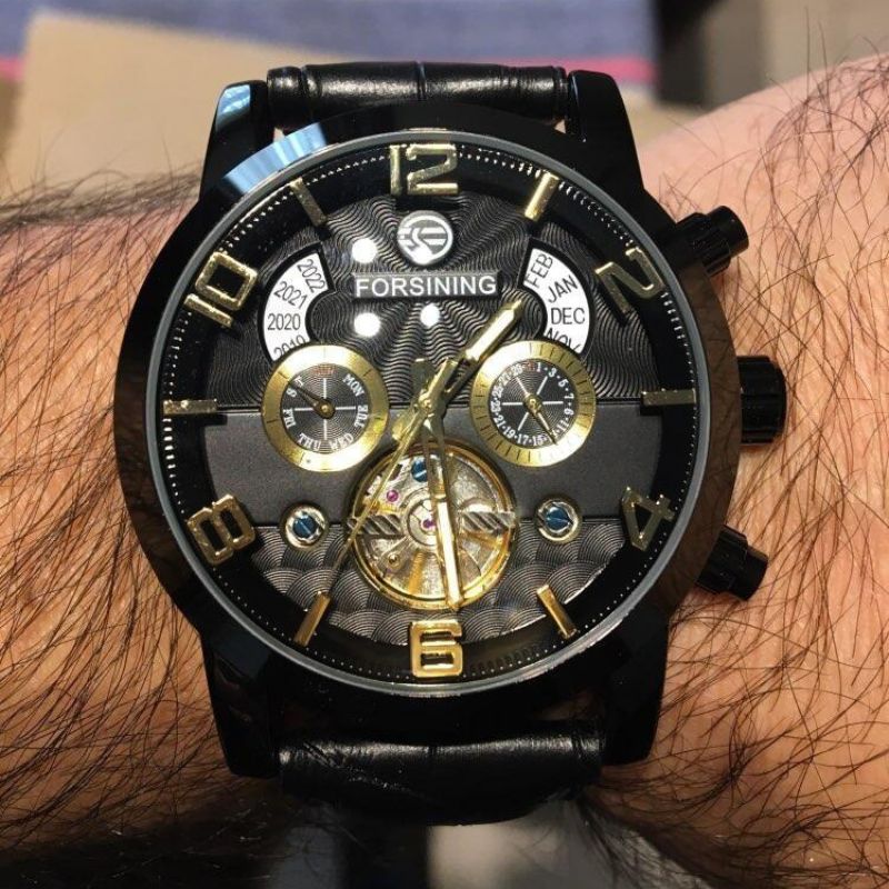 Montre mécanique de luxe à tourbillon automatique