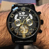 Montre mécanique de luxe à tourbillon automatique