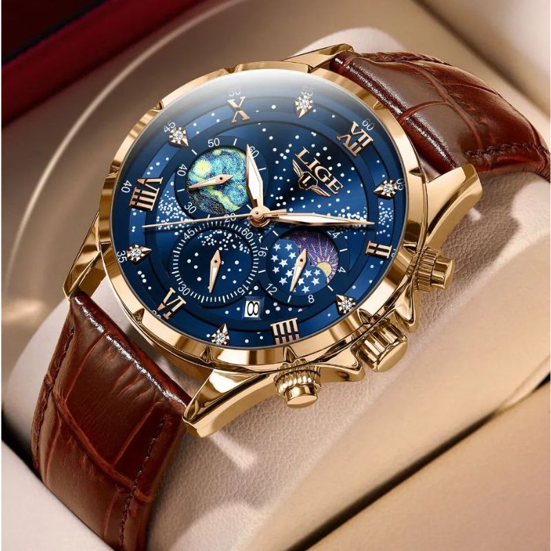 Elégante montre Moonphase