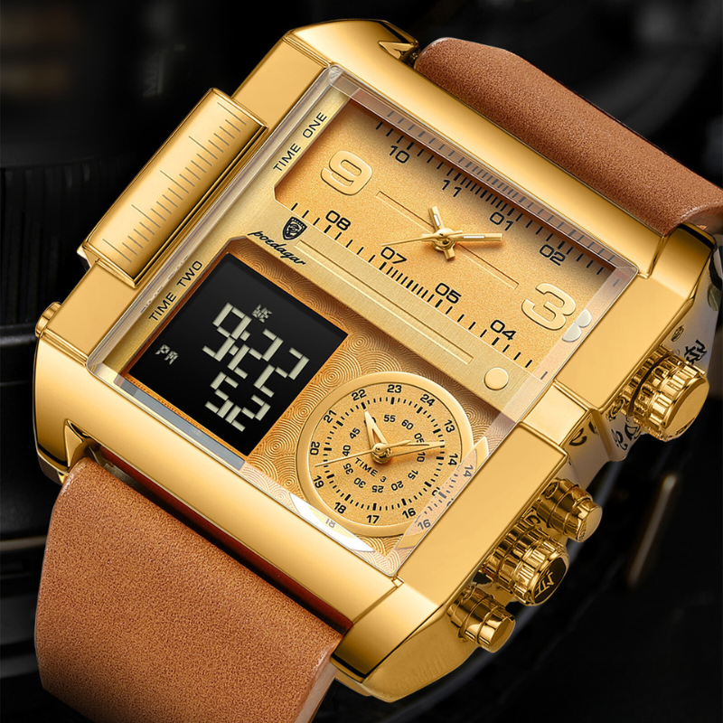 Montre-bracelet numérique de luxe étanche