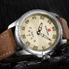 Montre à quartz avec bracelet en cuir