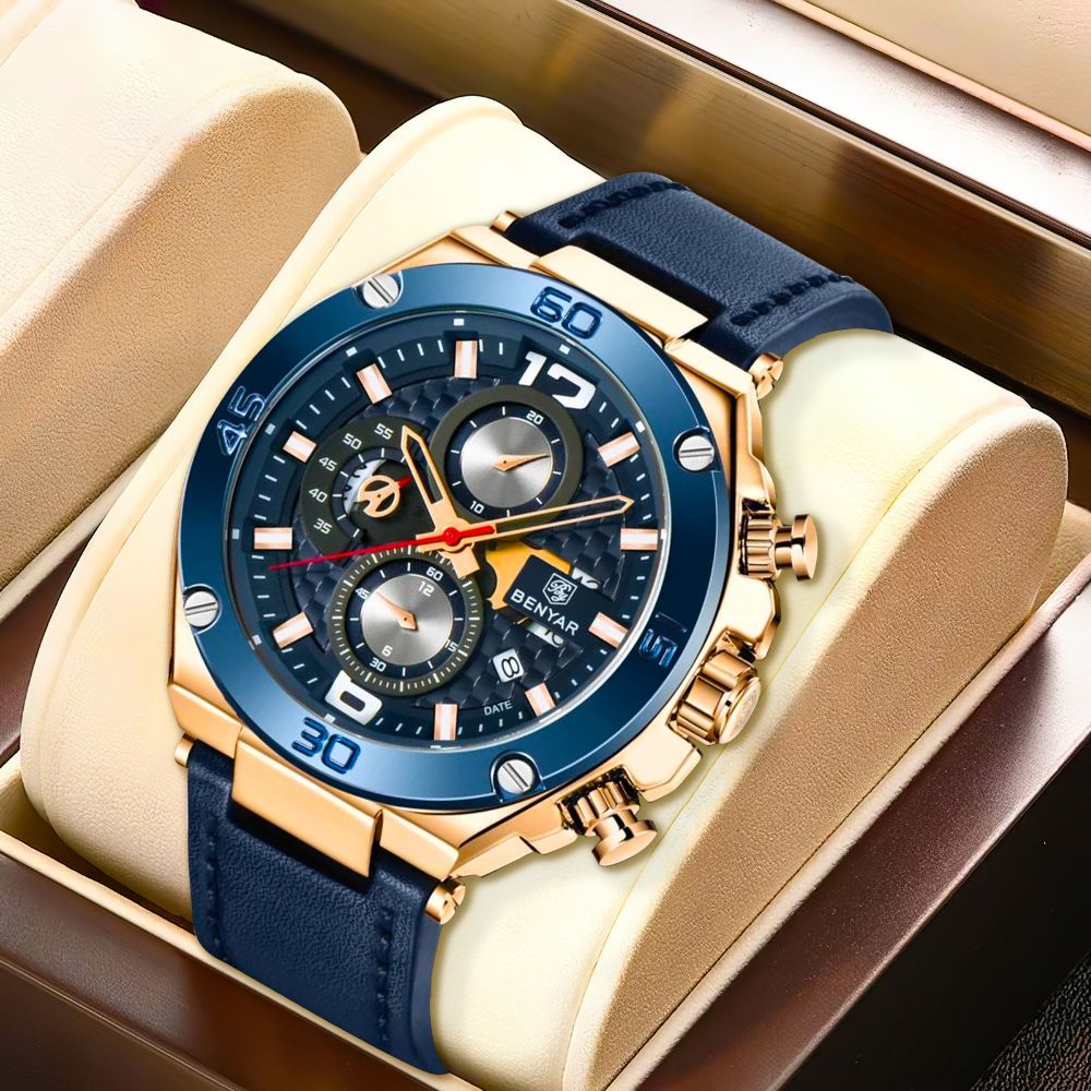 Montre chronographe sport multifonction à quartz