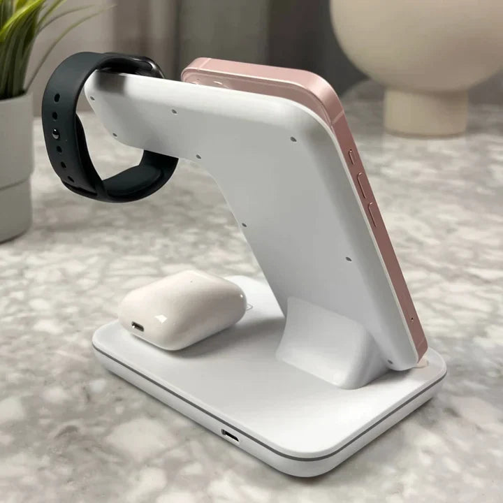 Smart Charger Chargeur sans fil 3-en-1 pour Apple et Samsung