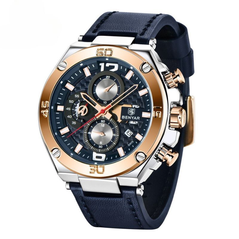 Montre chronographe sport multifonction à quartz