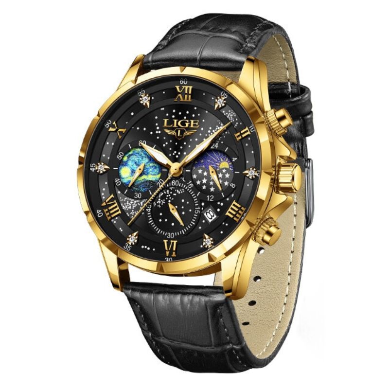 Elégante montre Moonphase