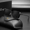Lunettes de soleil carrées métallisées