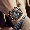 Montre chronographe à cadran carré Fashion