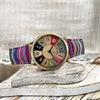Wise | Montre rétro avec bracelet en toile de jean