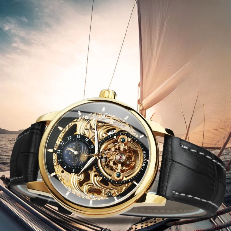 Montre automatique Moon Phase Skeleton