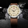 Montre à quartz avec bracelet en cuir