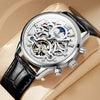 Montre mécanique automatique avec bracelet en cuir