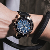 Montre chronographe à cadran et quartz