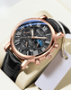Montre à quartz avec bracelet en cuir de luxe