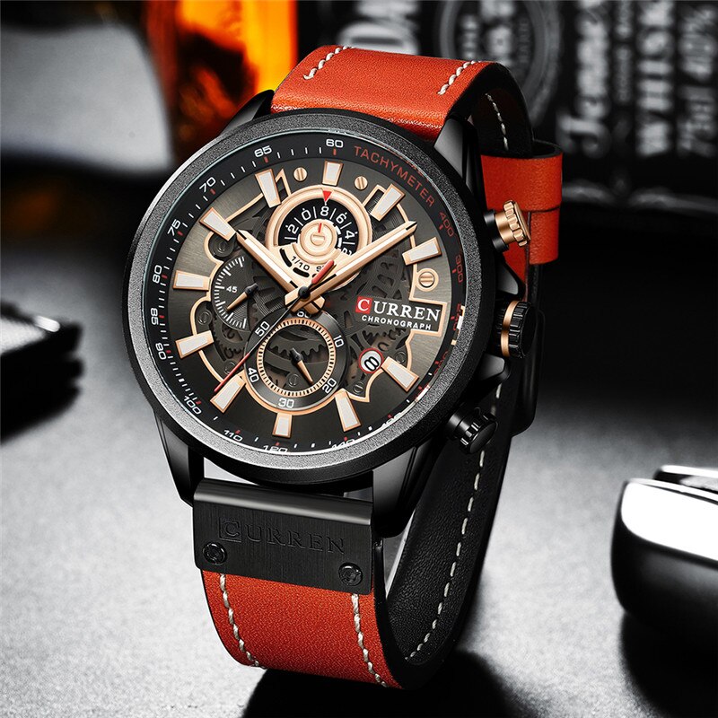 Montre calendrier multifonctionnelle à quartz