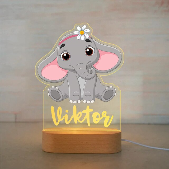Lampe mignonne Lampe de nuit 3D personnalisée Petit animal