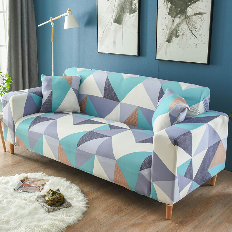 Housse de canapé élastique moderne de forme géométrique
