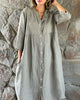 Delly - Robe chemise ample en coton et lin