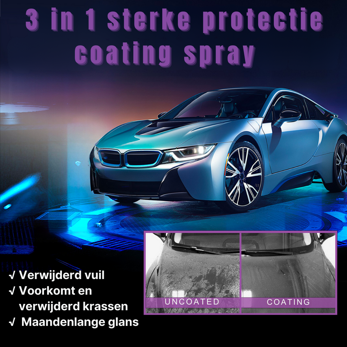Spray de revêtement nanocéramique 3 en 1 (1+2 GRATUIT)