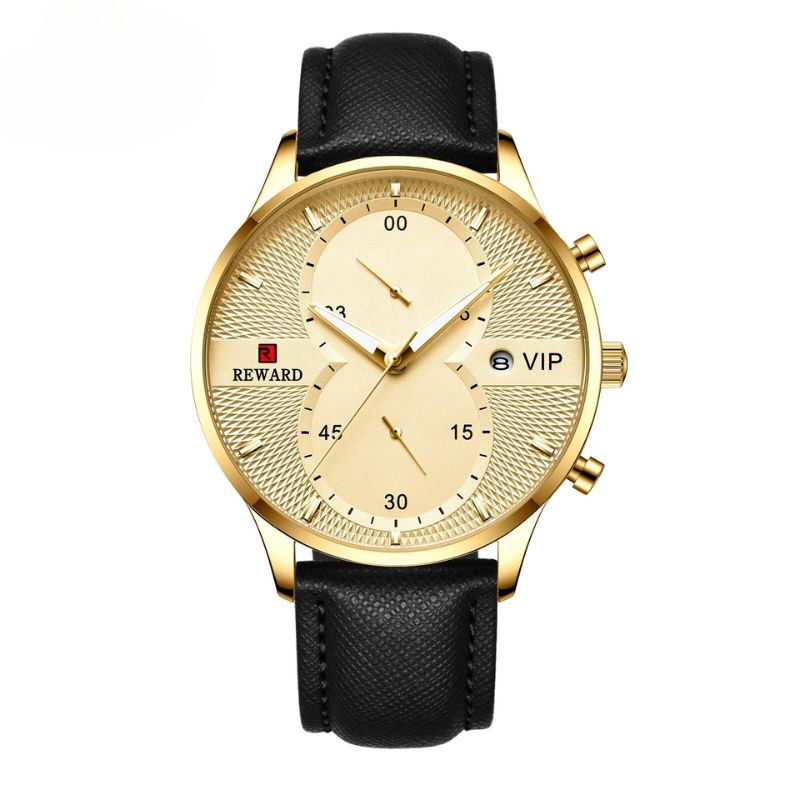 Montre de luxe à quartz, chronographe et étanche