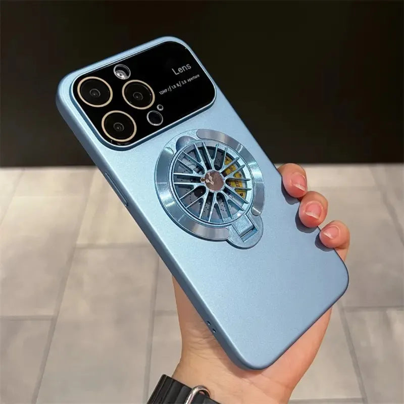 Protège-objectif gyroscope pivotant Étui magnétique pour téléphone portable