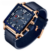 Montre tactique à quartz en cuir pour hommes
