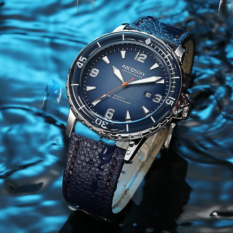 Montre casual à bracelet en cuir