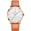 Montre de voiture avec date, étanche, à bracelet en cuir