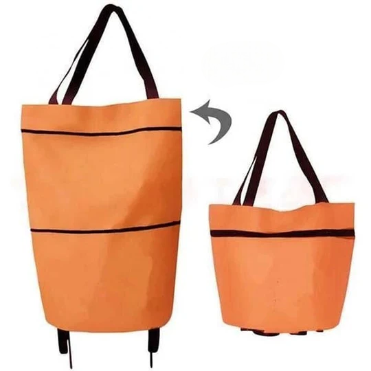 Sac trolley pliable 2 en 1 pour les courses