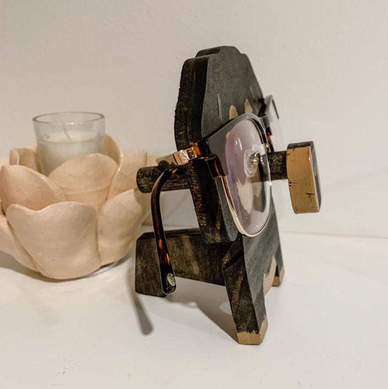 Porte-lunettes Minimals fait main avec motif d'animaux mignons