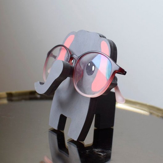 Porte-lunettes Minimals fait main avec motif d'animaux mignons