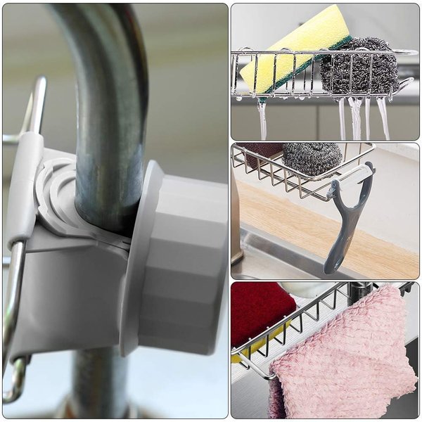 Support de robinet en acier inoxydable Un accessoire de rangement parfait pour votre cuisine