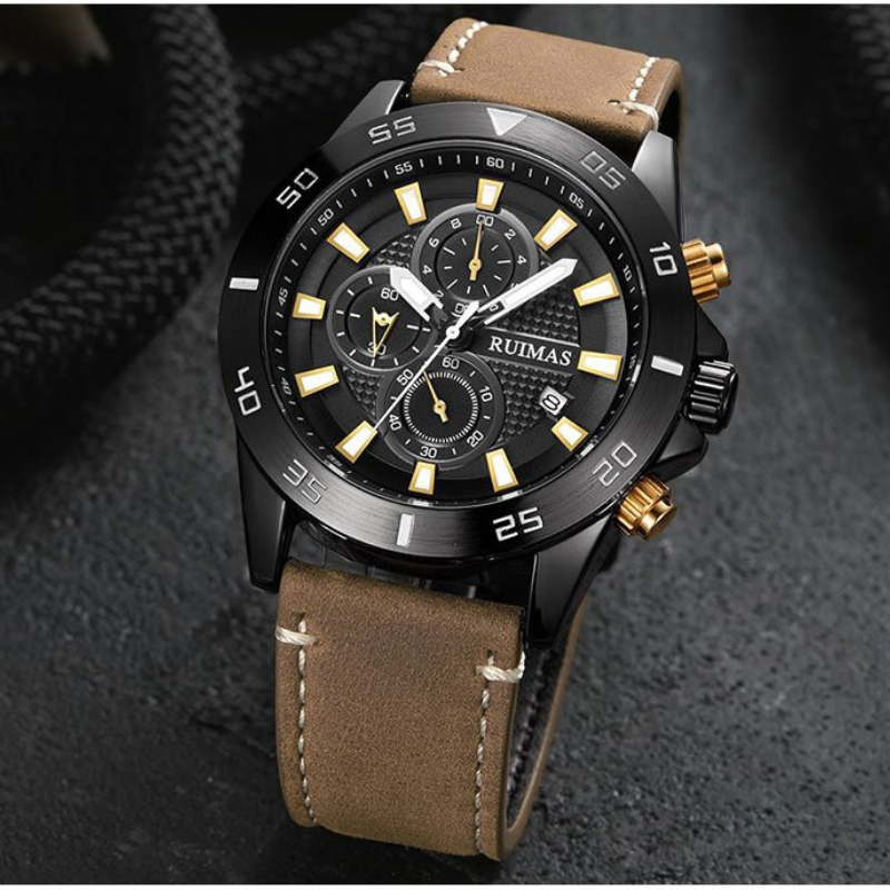 Montre chronographe à cadran et quartz