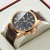 Montre à quartz en cuir de luxe