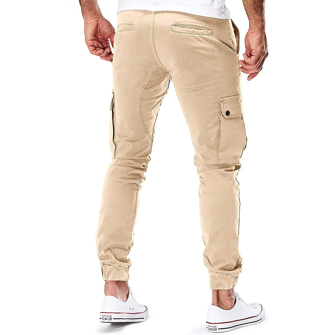 Pantalon de survêtement cargo avec cordon de serrage pour hommes