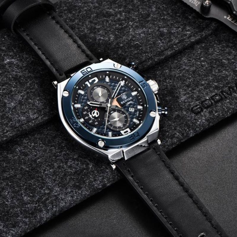 Montre chronographe sport multifonction à quartz