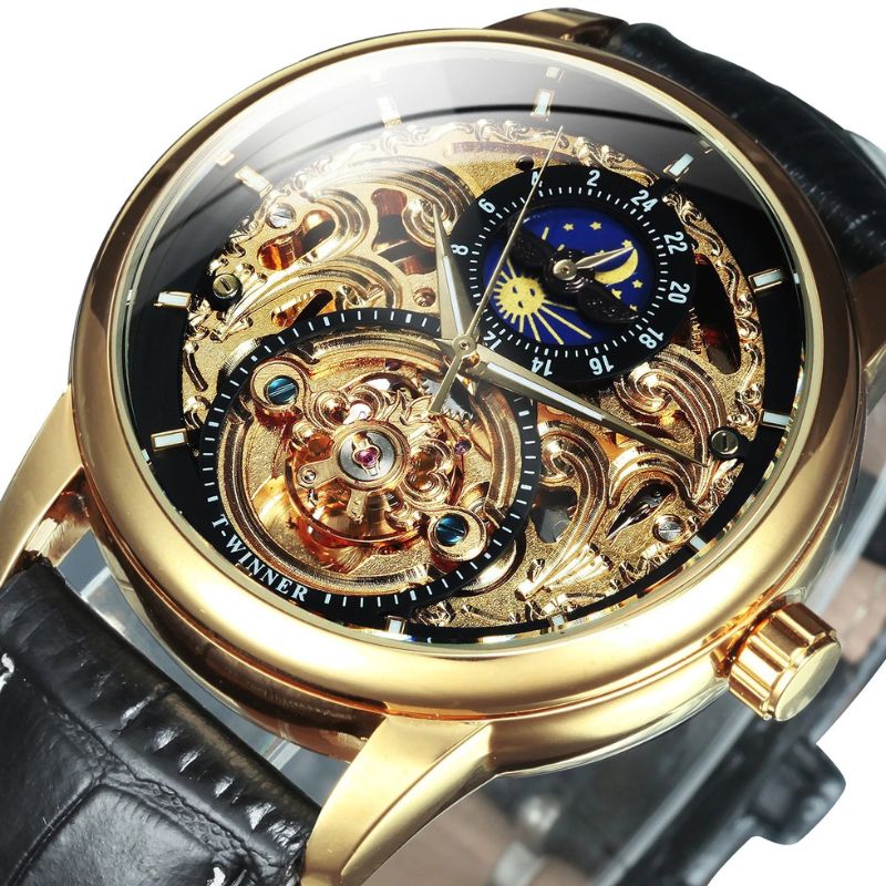 Montre automatique Moon Phase Skeleton