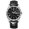 Montre à quartz avec bracelet en cuir