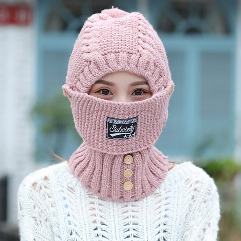 Masque chaud Bonnet chaud coupe-vent avec écharpe