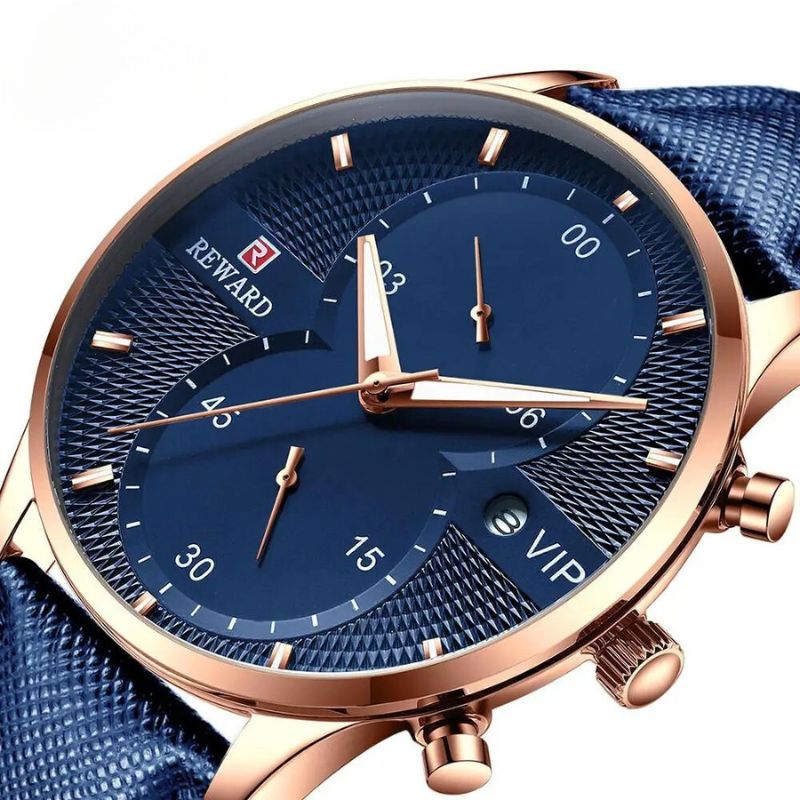 Montre de luxe à quartz, chronographe et étanche