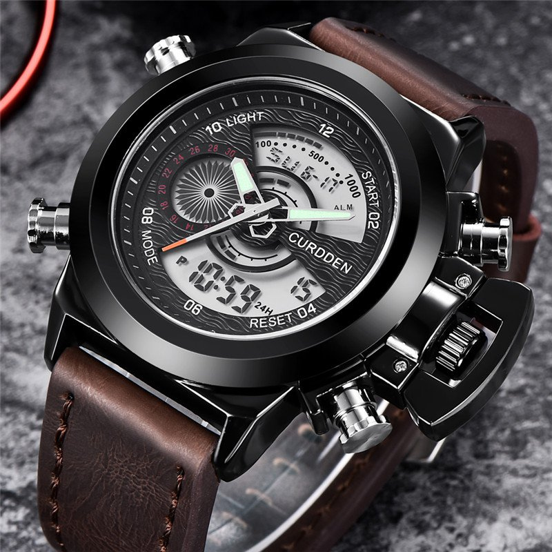 Montre chronographe de mode à double heure