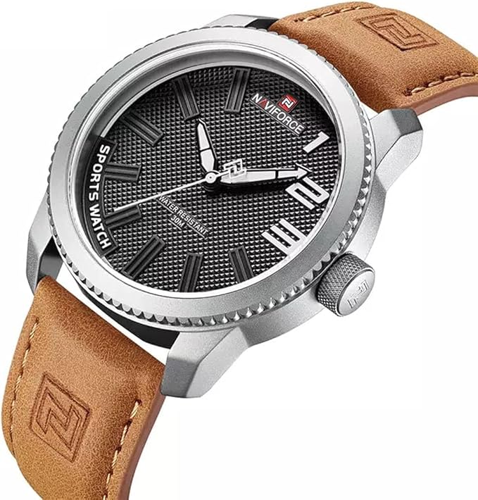 Montre militaire sportive en cuir résistant aux chocs