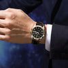 Montre à quartz avec bracelet en cuir