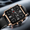 Montre tactique à quartz en cuir pour hommes