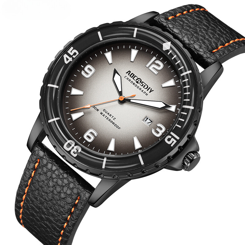 Montre casual à bracelet en cuir