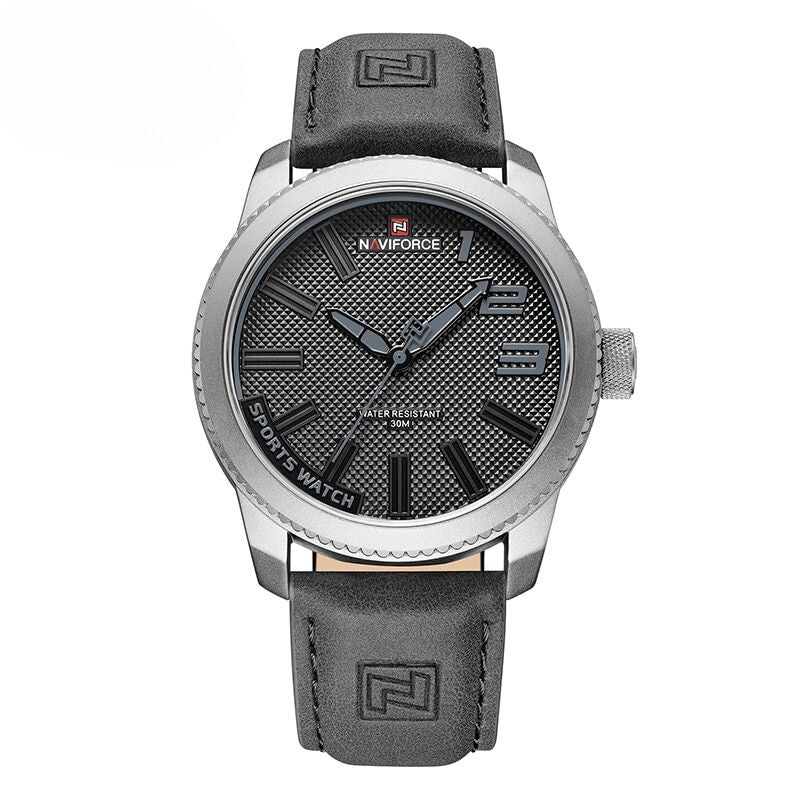 Montre militaire sportive en cuir résistant aux chocs