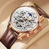 Montre mécanique automatique avec bracelet en cuir