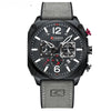 Montre-bracelet d'affaires en cuir, à quartz et étanche