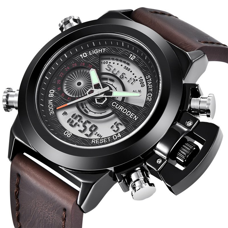 Montre chronographe de mode à double heure