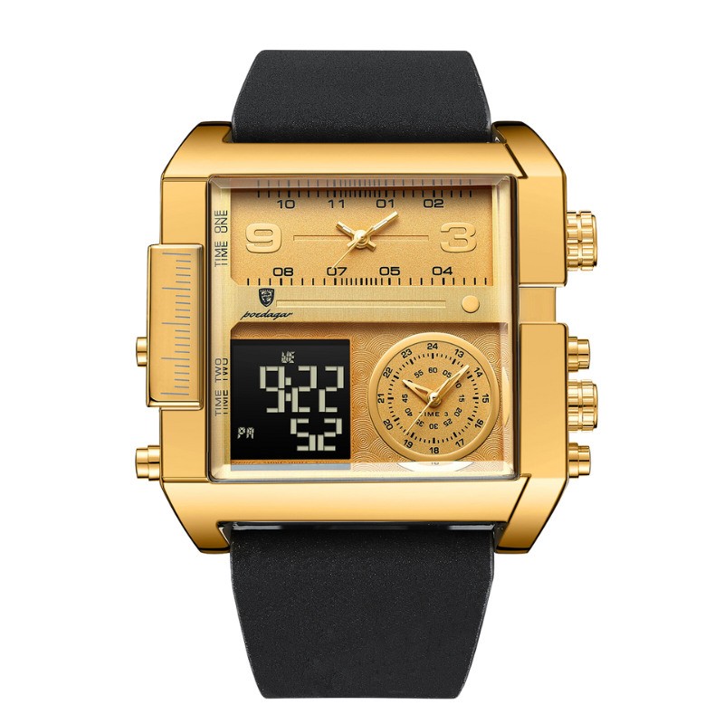 Montre-bracelet numérique de luxe étanche